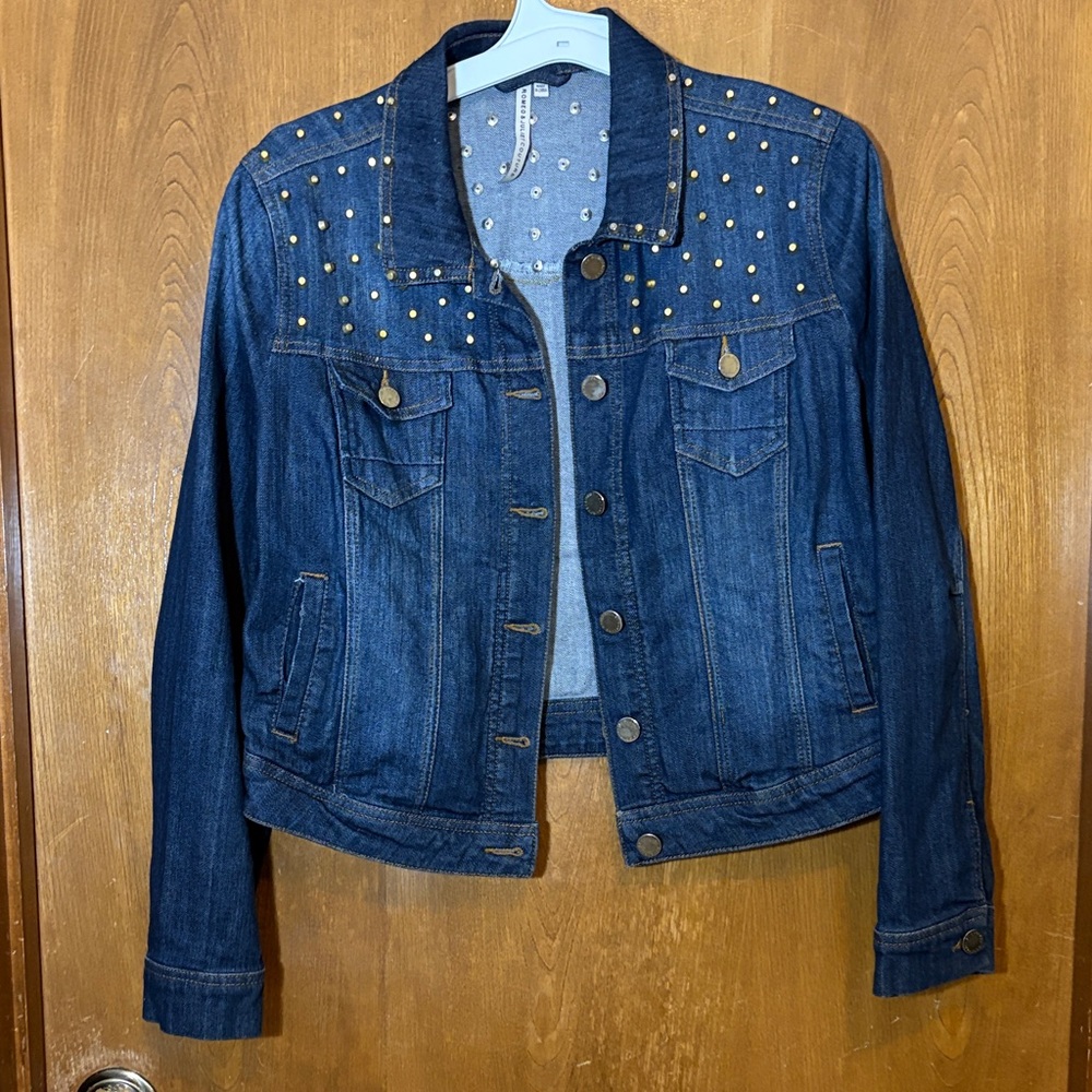 Romeo & Juliet Couture Studded Denim Jacket